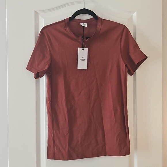 [NWT] Reigning Champ Ringspun Lightweight Jersey Short Sleeve Henley Tee Russet - Picture 3 of 7